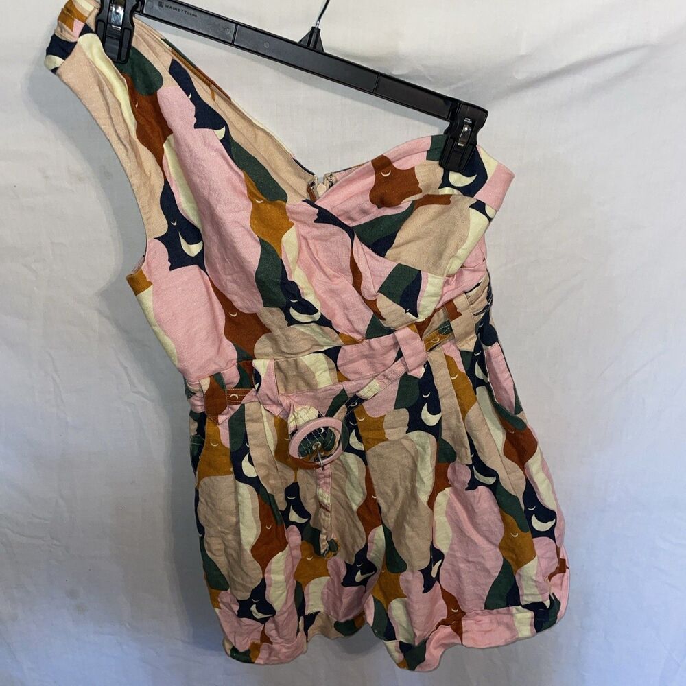 Anthropologie Farm Women’s Dressy Romper Size Medium Pink Going Out Party Fun
